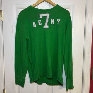 American Eagle Outfitters Green Graphic Tee